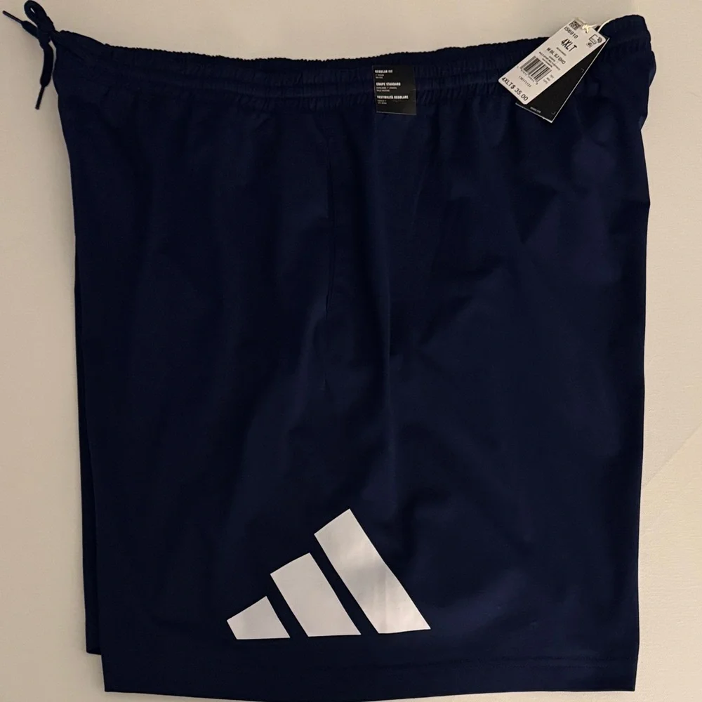 Adidas Knit Shorts Mens 4X Tall Navy